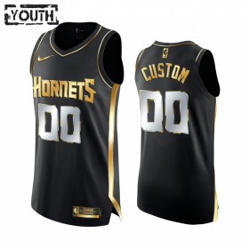 Dres Charlotte Hornets Prilagođeni 2020-21 Crna Golden Edition Swingman - Dječji